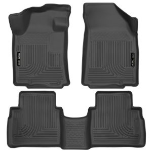 Nissan Maxima Floor Liners - Front + Rear - Husky Liners - WeatherBeater - Black - 2016